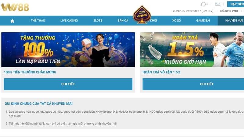 Nhiều ưu đãi hấp dẫn tại nhà cái Wi88 Nhiều ưu đãi hấp dẫn tại nhà cái Wi88